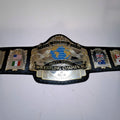 1987 WWF dual plated belt worn by Hulk Hogan during historic Andre the Giant rivalry – prized collector’s piece.