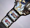 Hulk Hogan vs. Andre the Giant 1987 title – dual plated WWF belt with historic significance in wrestling lore.